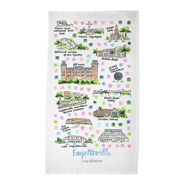 Fayetteville, AR Tea Towel