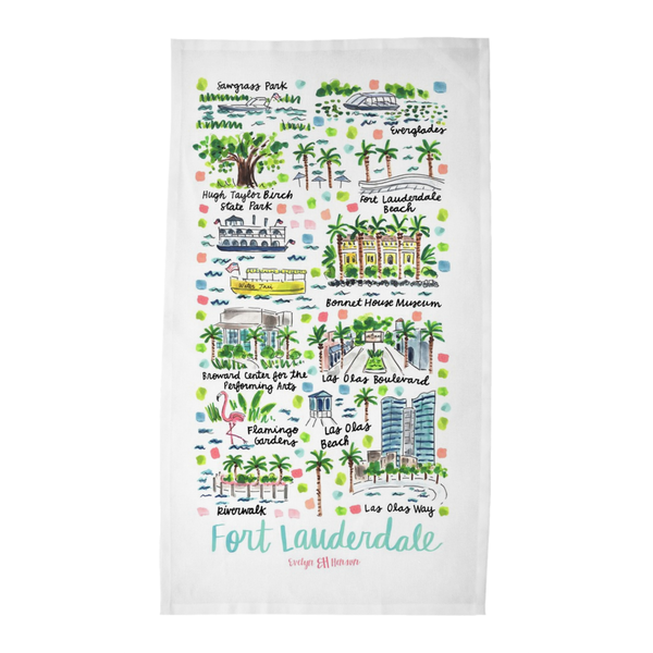 Fort Lauderdale, FL Tea Towel