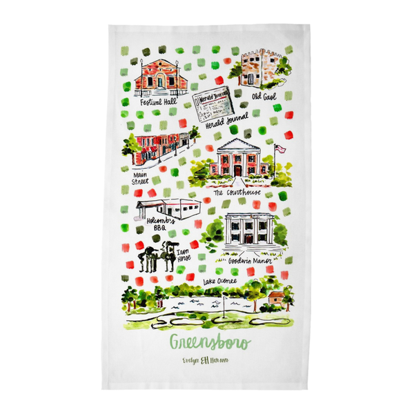 Greensboro, GA Tea Towel