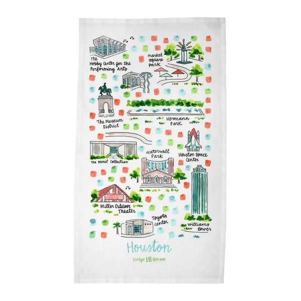 Houston, TX Tea Towel