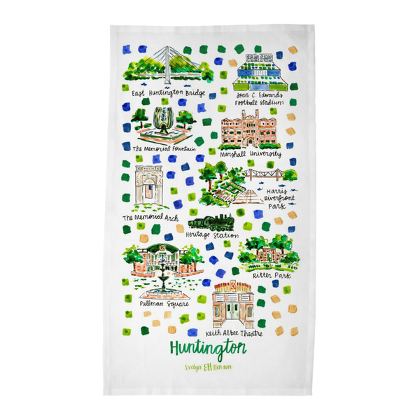 Huntington, WV Tea Towel