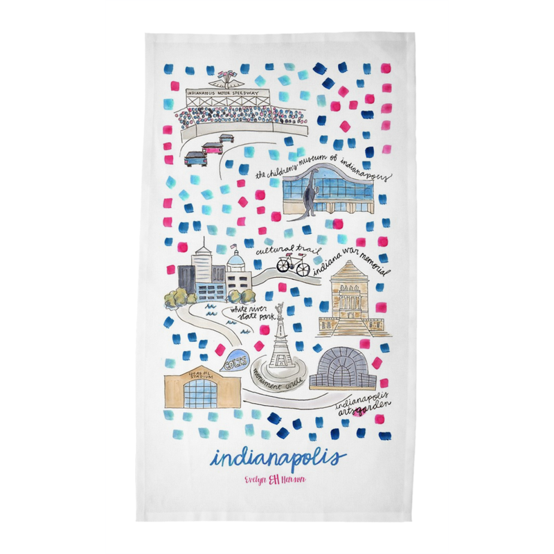 Indianapolis, IN Tea Towel