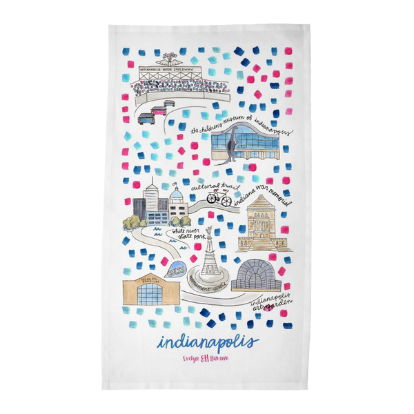 Indianapolis, IN Tea Towel