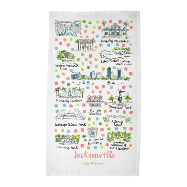 Jacksonville, FL Tea Towel