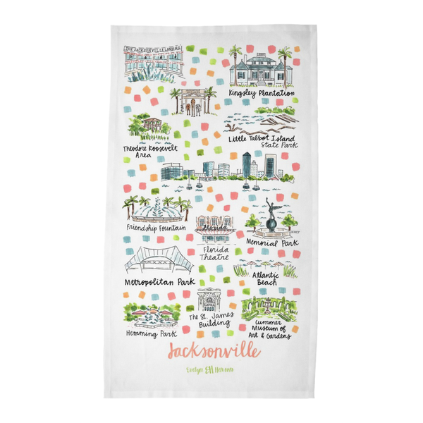 Jacksonville, FL Tea Towel