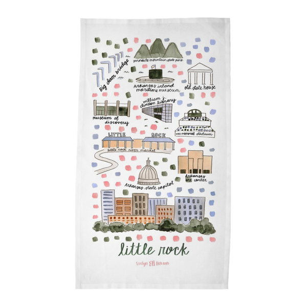 Little Rock, AR Tea Towel