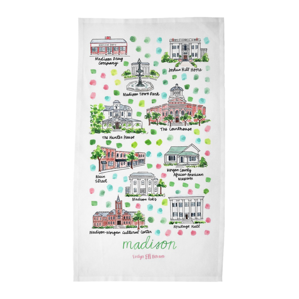 Madison, GA Tea Towel