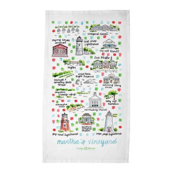 Martha's Vineyard, MA Tea Towel