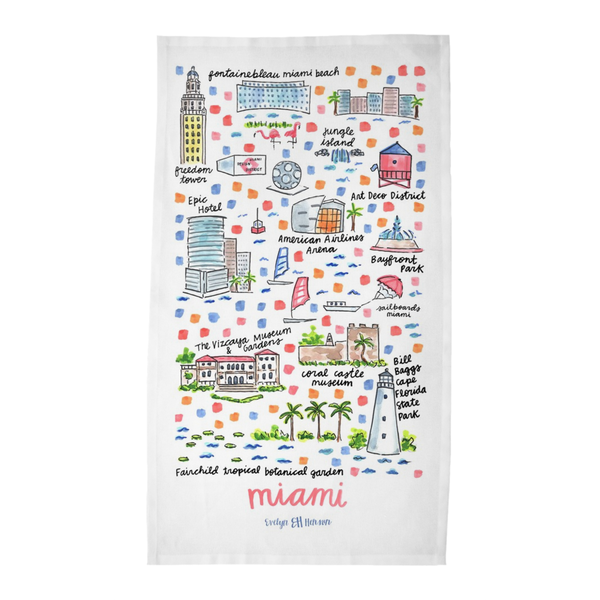 Miami, FL Tea Towel