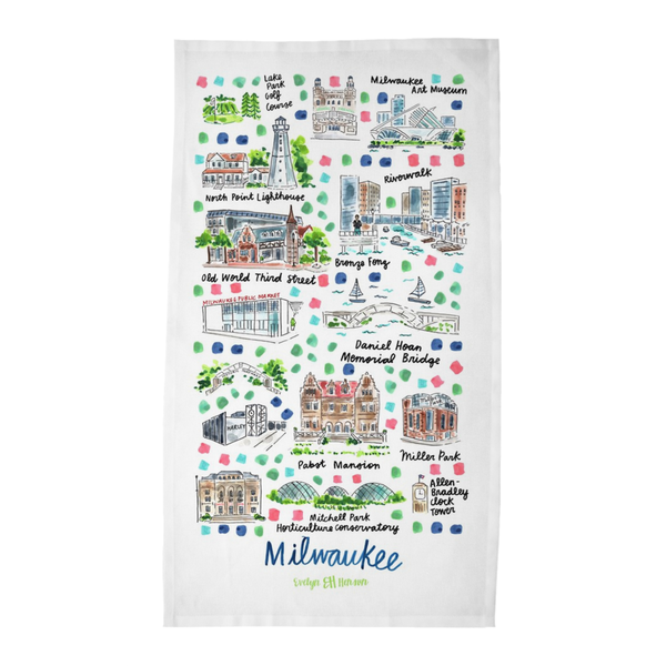 Milwaukee, WI Tea Towel