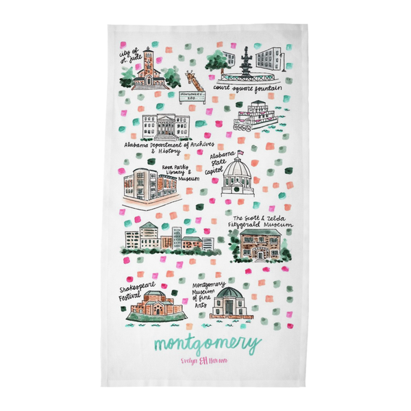 Montgomery, AL Tea Towel