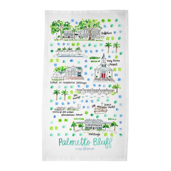 Palmetto Bluff, SC Tea Towel