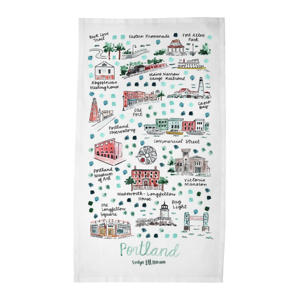 Portland, ME Tea Towel