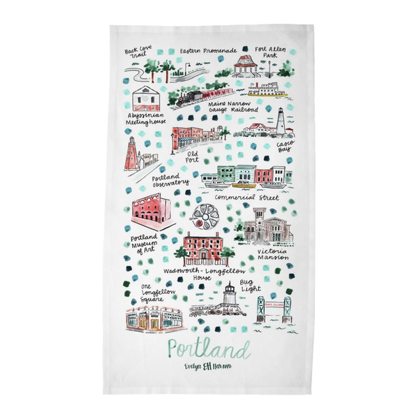 Portland, ME Tea Towel