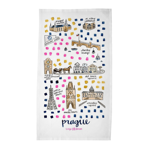 Prague Tea Towel