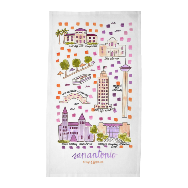 San Antonio, TX Tea Towel