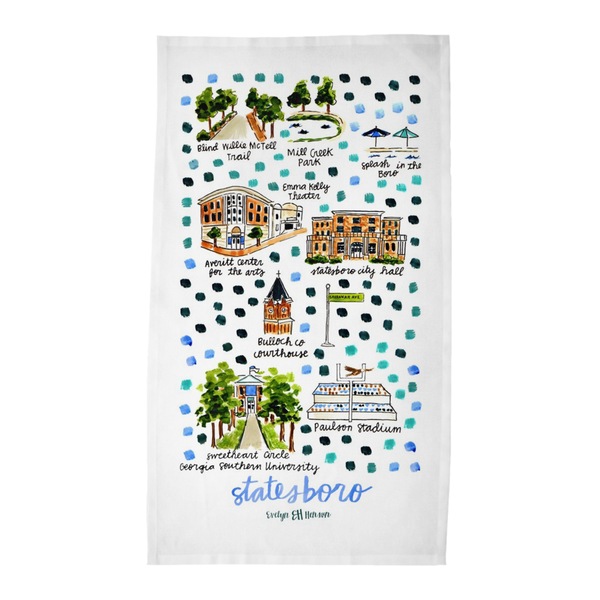 Statesboro, GA Tea Towel