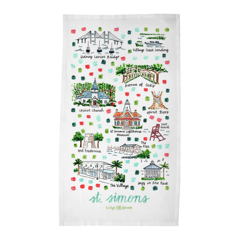 St. Simons, GA Tea Towel