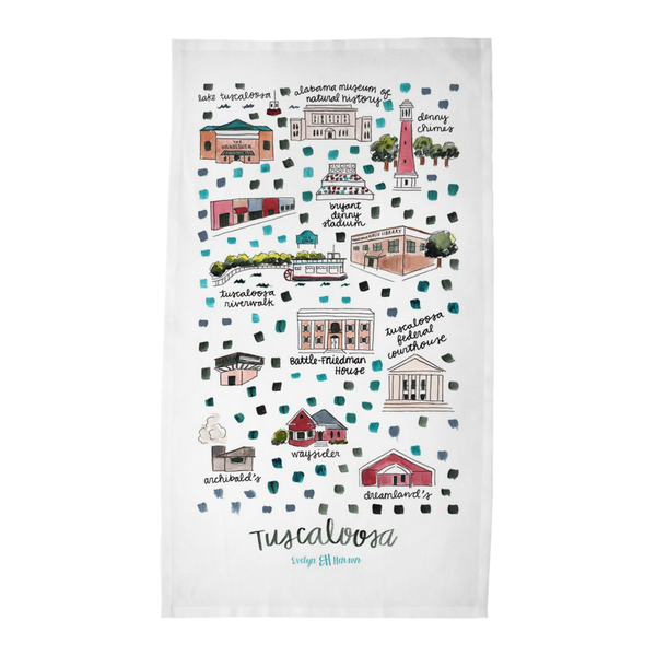 Tuscaloosa, AL Tea Towel