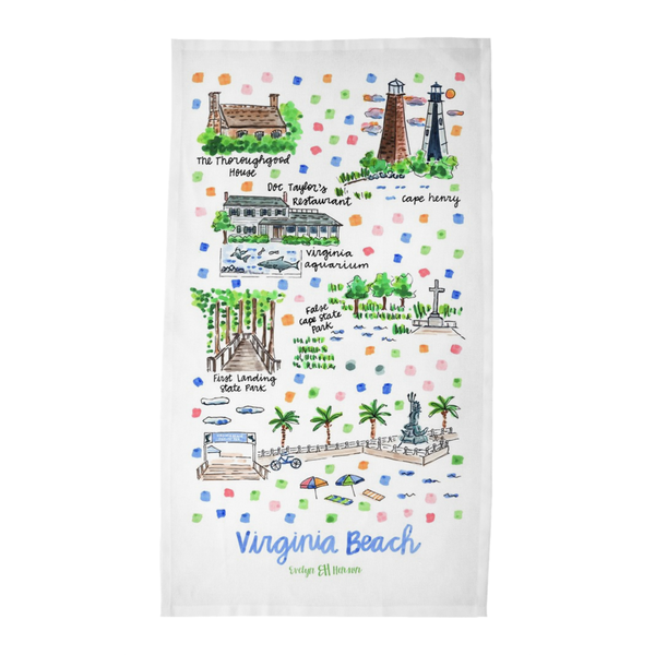 Virginia Beach, VA Tea Towel