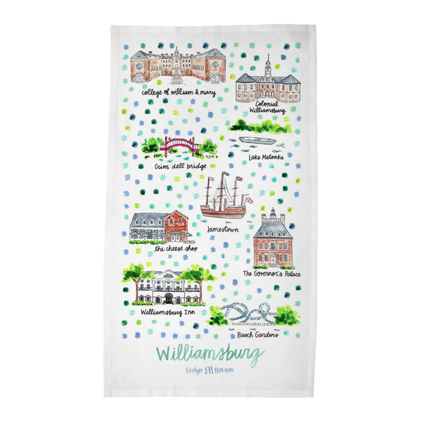 Williamsburg, VA Tea Towel