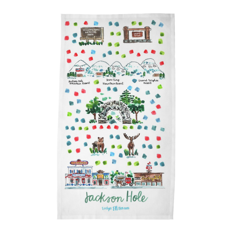 Jackson Hole, WY Tea Towel