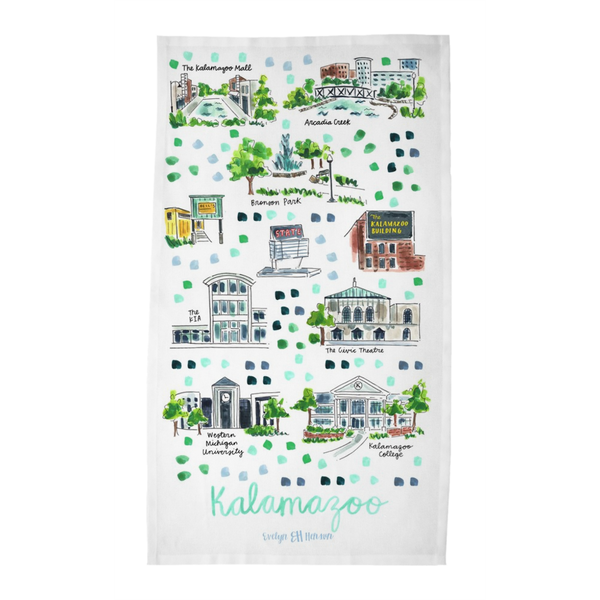 Kalamazoo, MI Tea Towel