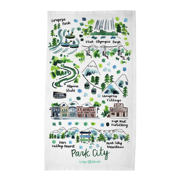 Park City, UT Tea Towel