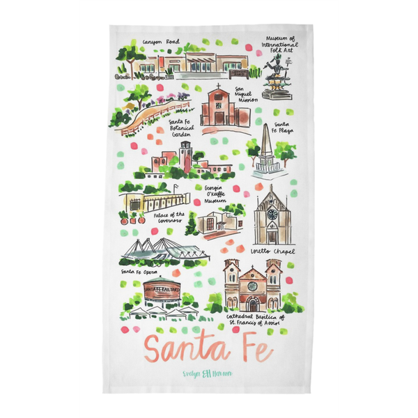 Santa Fe, NM Tea Towel