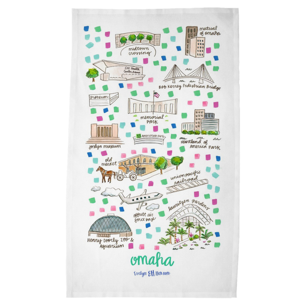 Omaha, NE Tea Towel