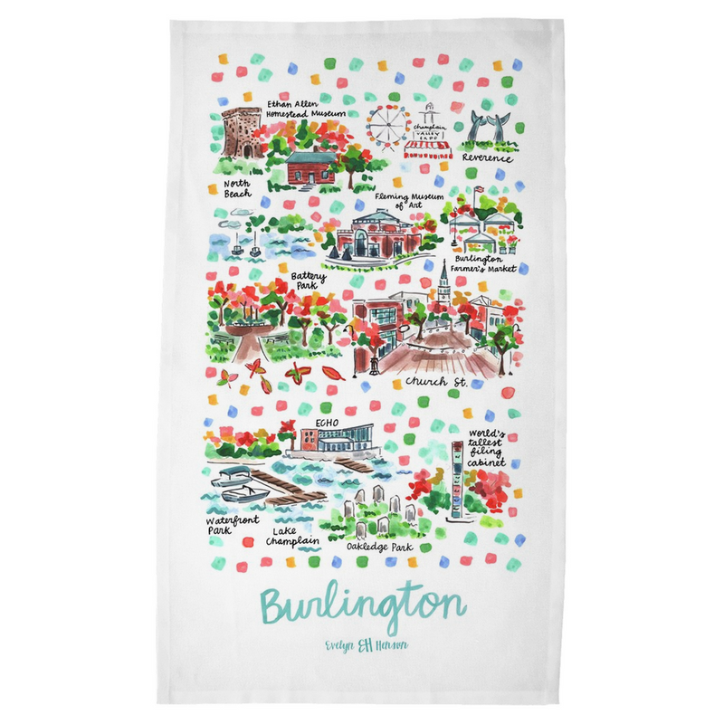 Burlington, VT Tea Towel