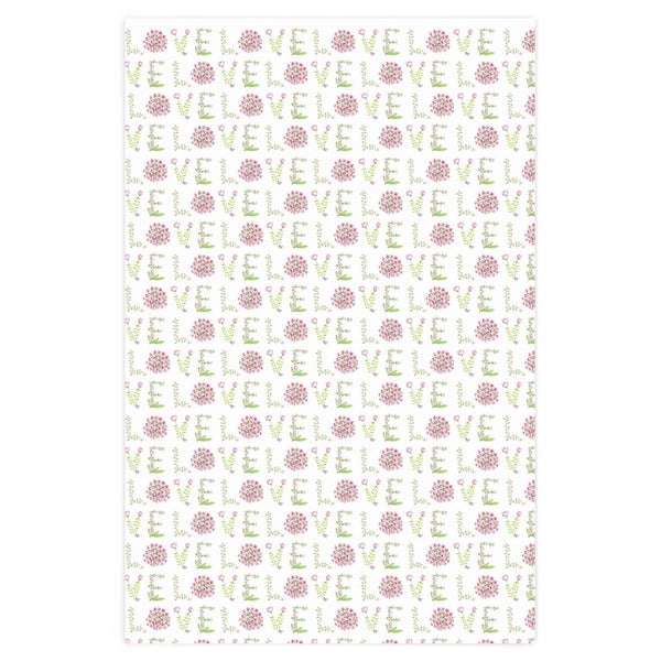Floral LOVE Wrapping Paper