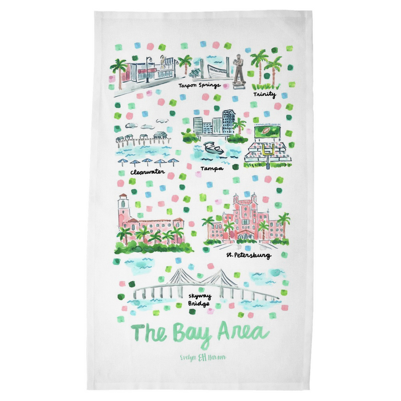 The Bay Area, FL Tea Towel