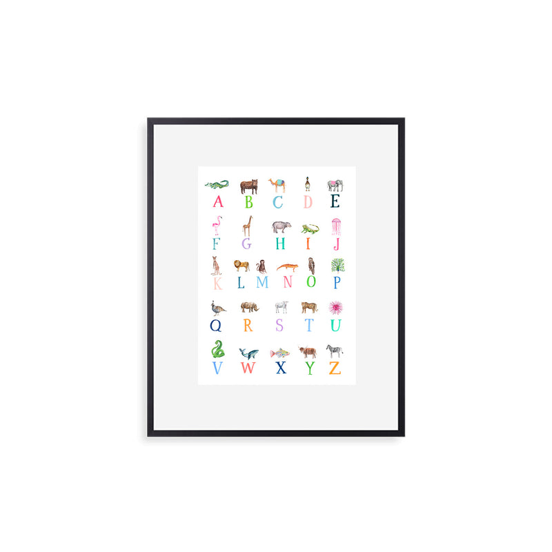 The "ABC Animals" Fine Art Print
