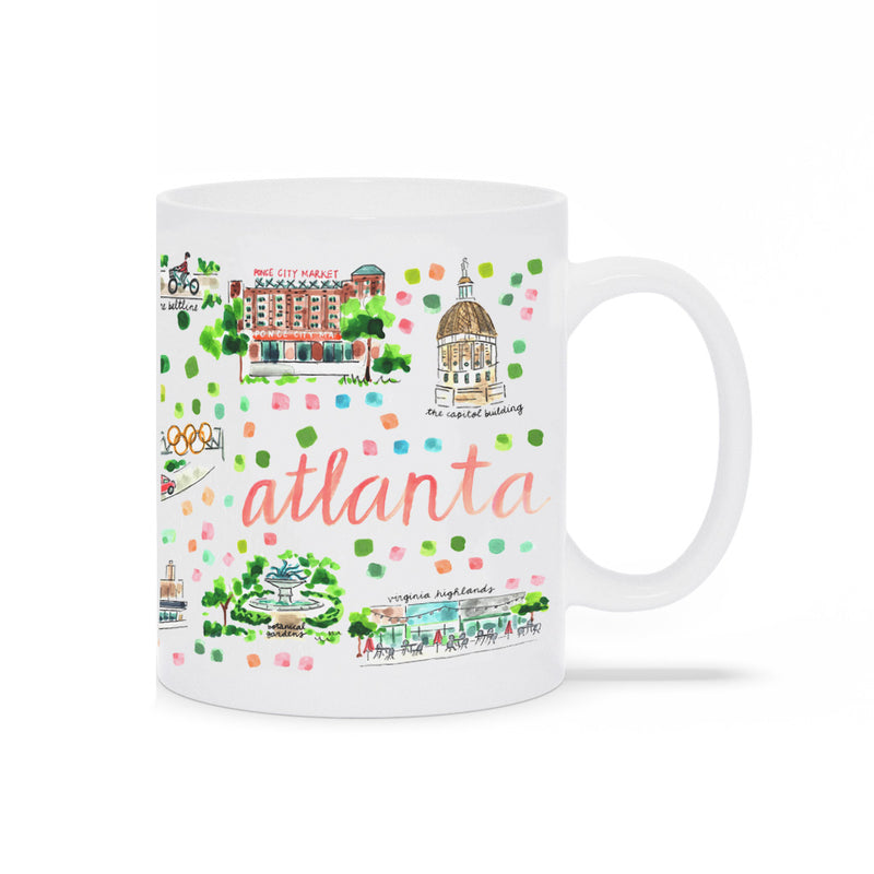 Atlanta, GA Map Mug