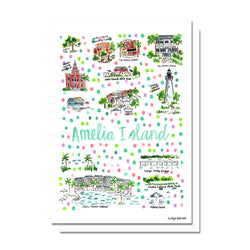 Amelia Island, FL Map Card