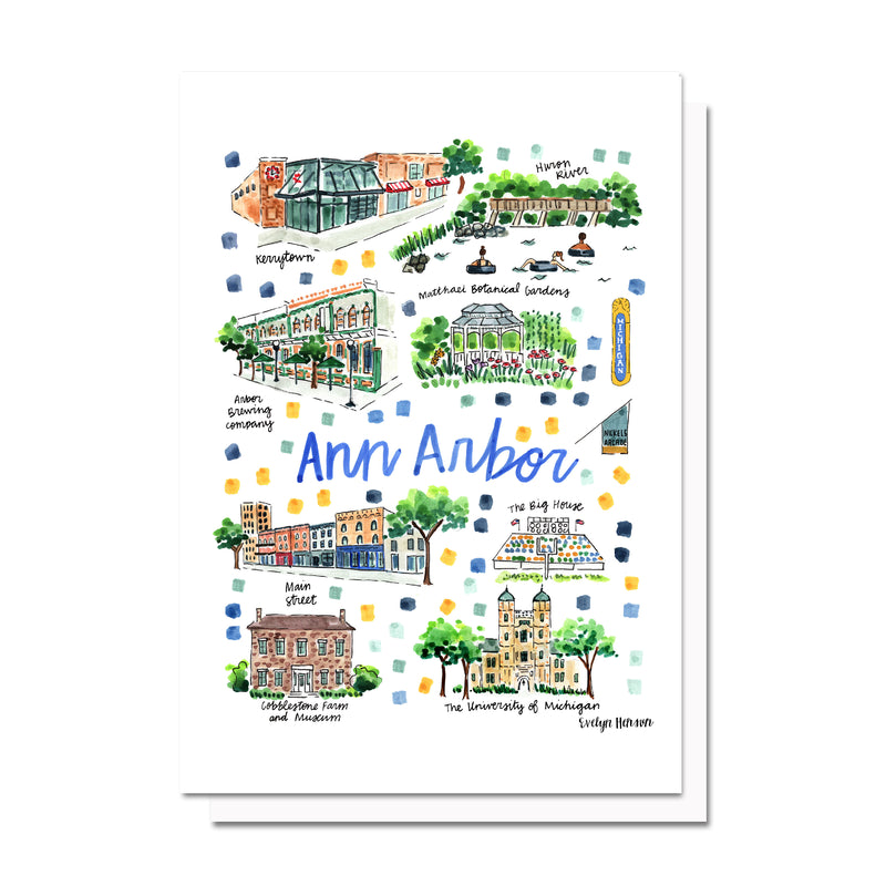 Ann Arbor, MI Map Card