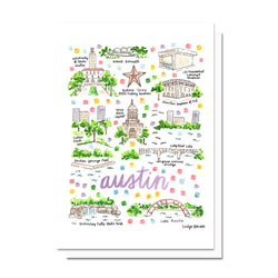 Austin, TX Map Card