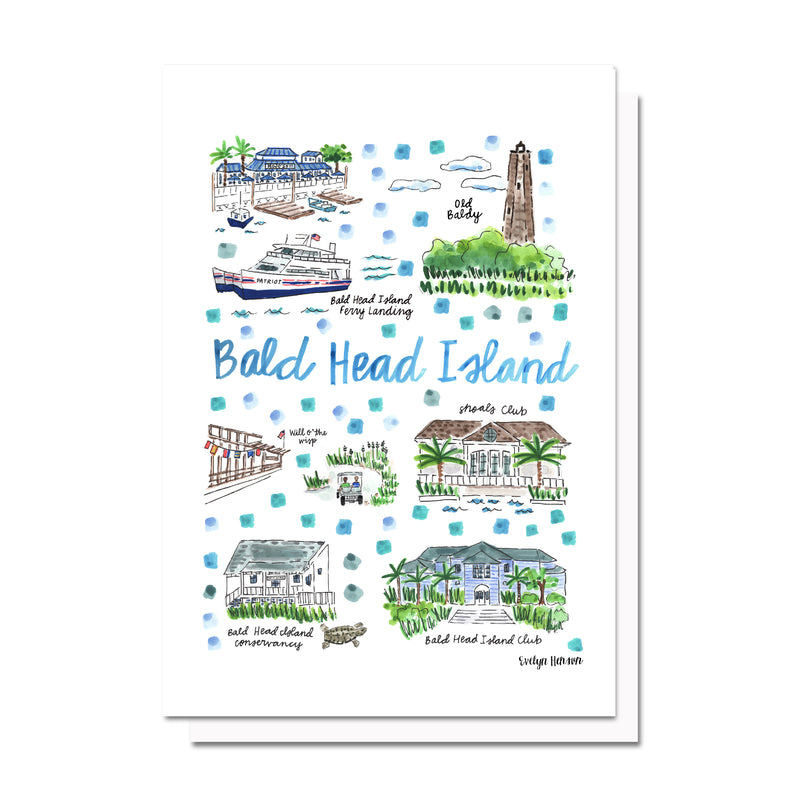 Bald Head Island, NC Map Card