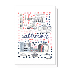 Baltimore, MD Map Card