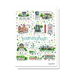 Birmingham, AL Map Card