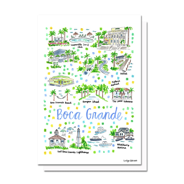 Boca Grande, FL Map Card