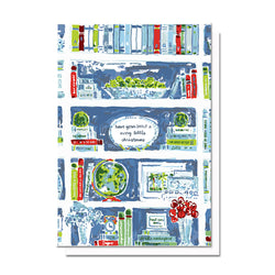 Bookshelf Christmas Card