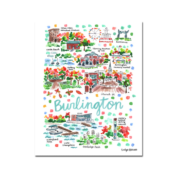 "Burlington, VT" Fine Art Print