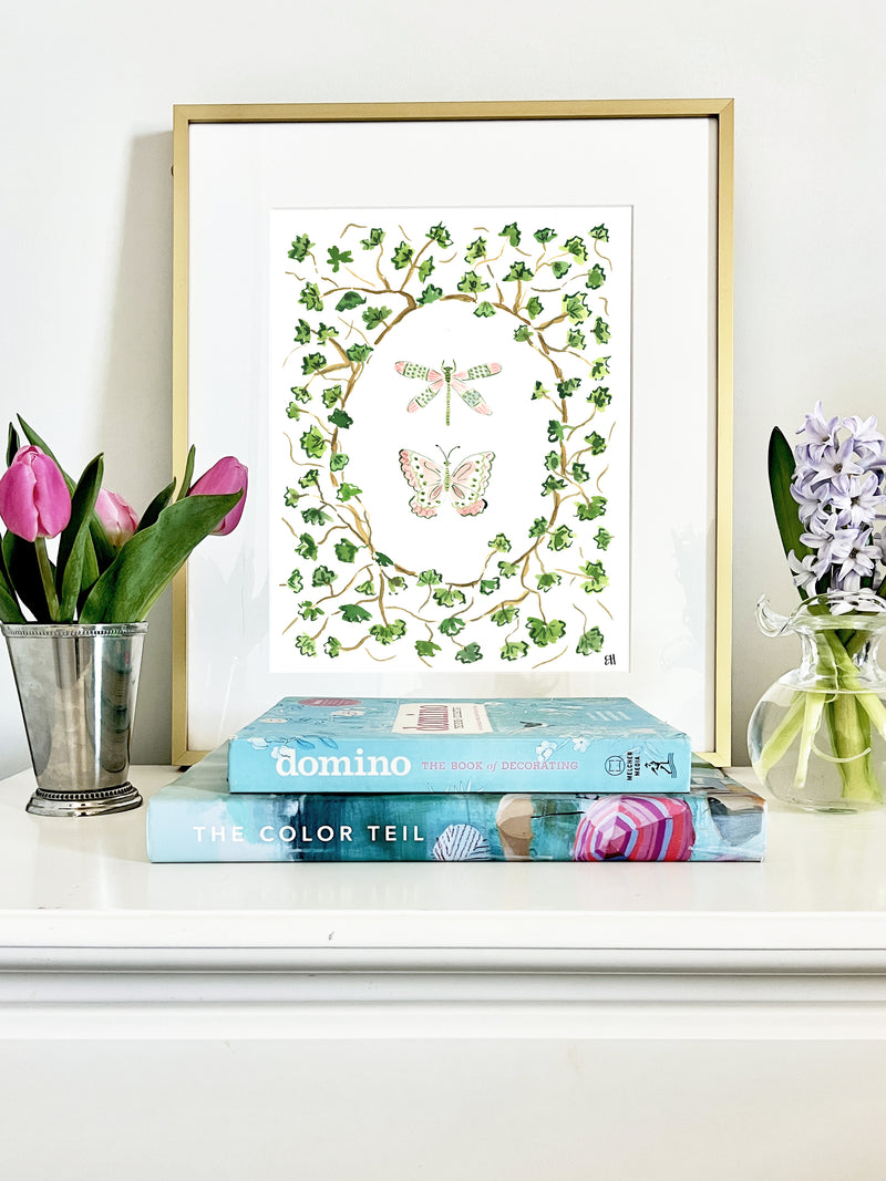 The "Butterflies and Ferns No. 1" Fine Art Print