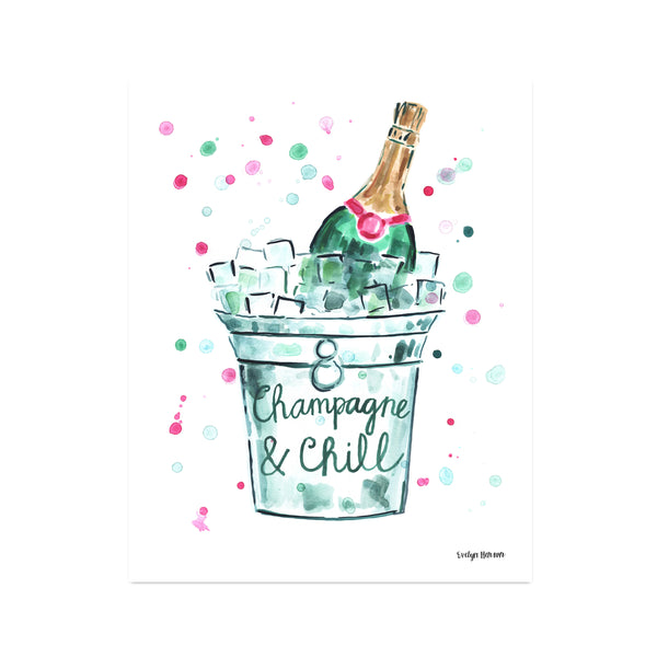 The "Champagne and Chill" Fine Art Print