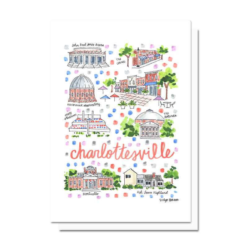 Charlottesville, VA Map Card