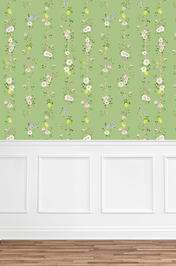 Chinoiserie Wallpaper- Green
