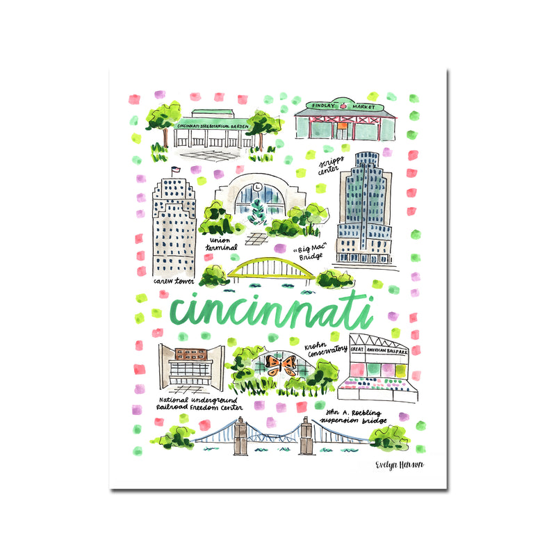 "Cincinnati, OH" Fine Art Print