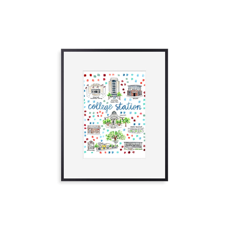 "College Station, TX" Fine Art Print